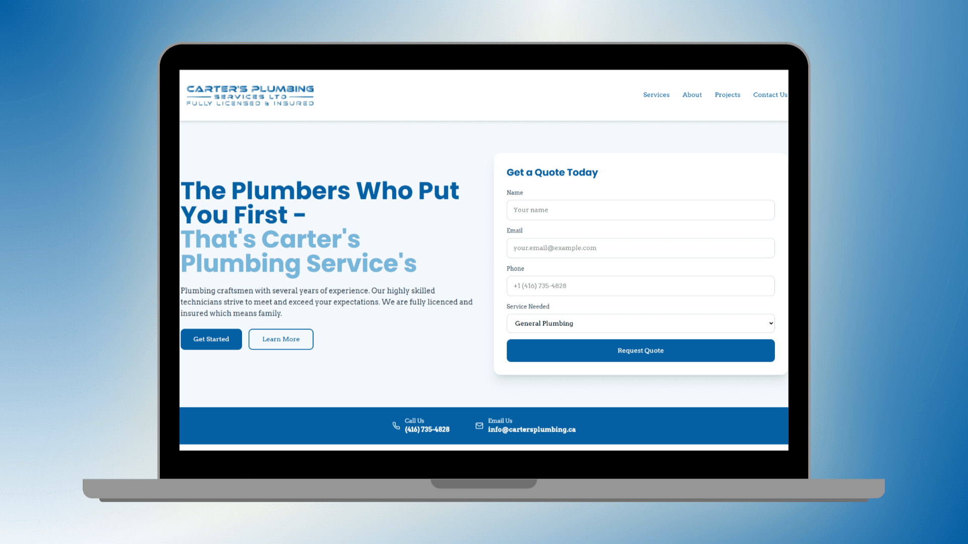 Carters Plumbing Website