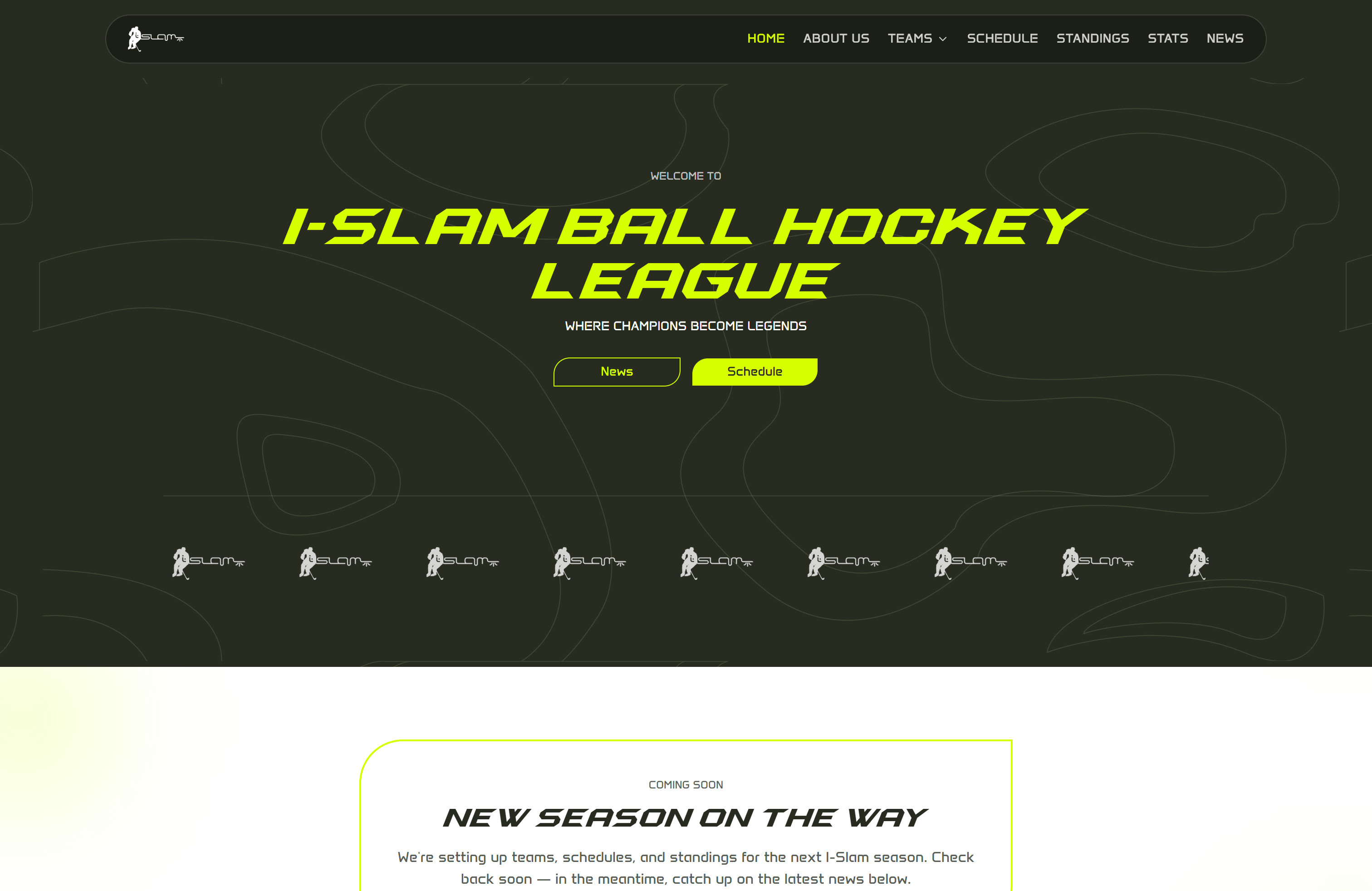 I-Slam Ball Hockey League Platform