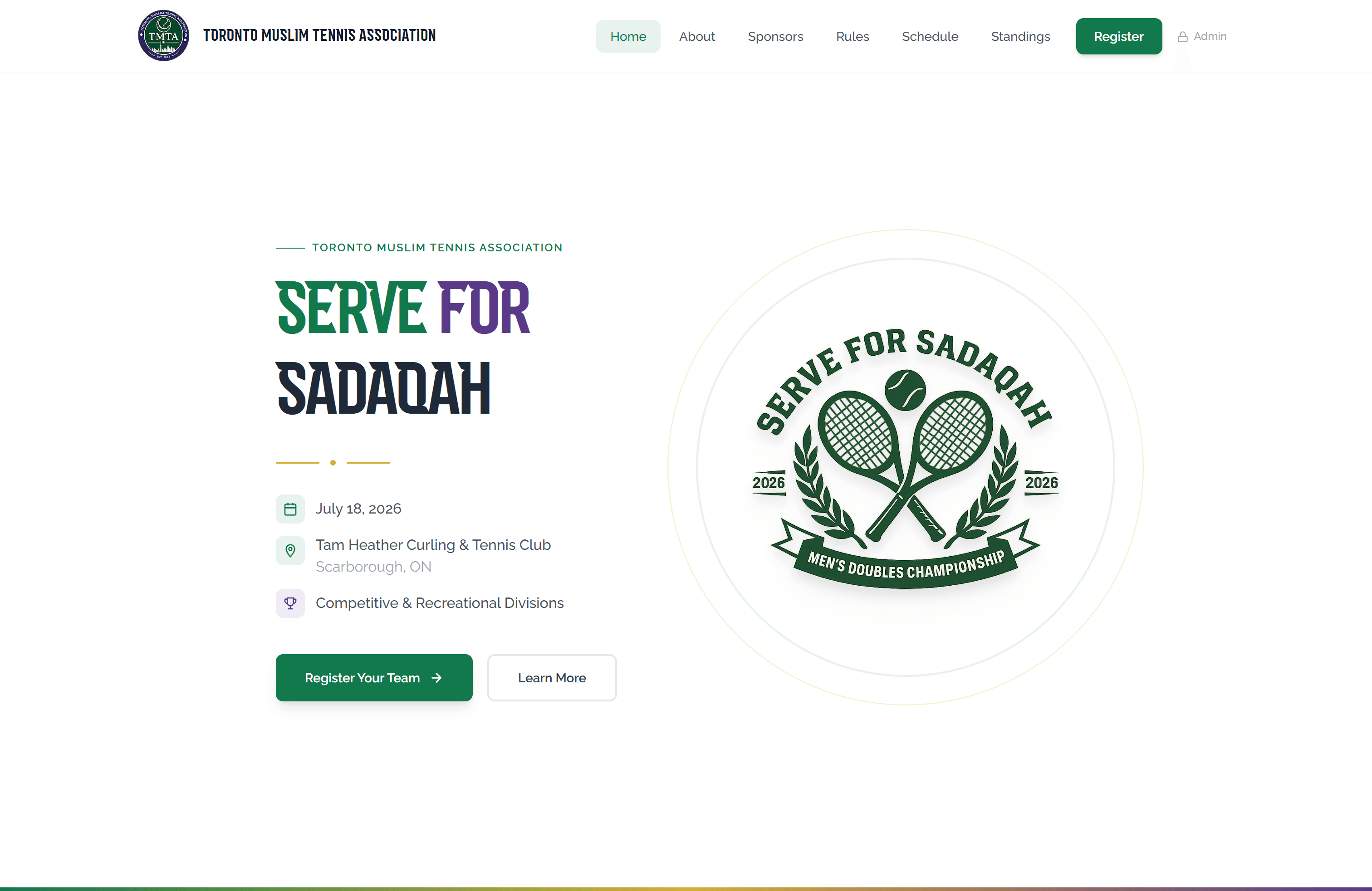 Toronto Muslim Tennis Association Website